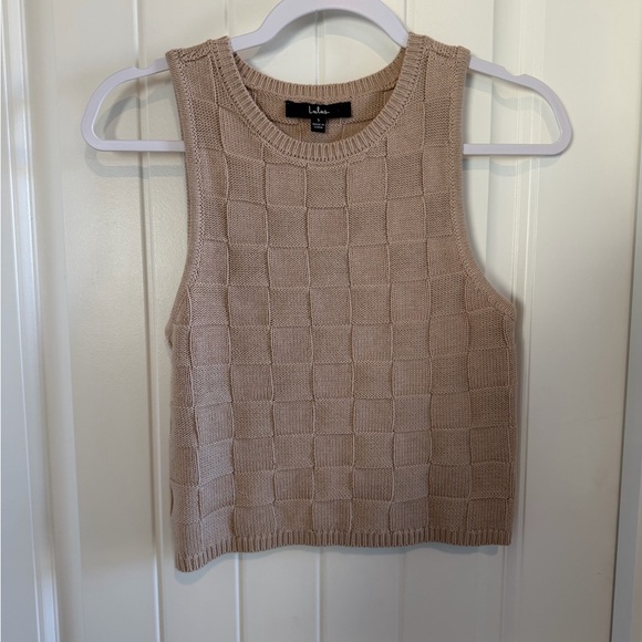 Lulus Tops - Lulu's Beige Knit Sweater Top